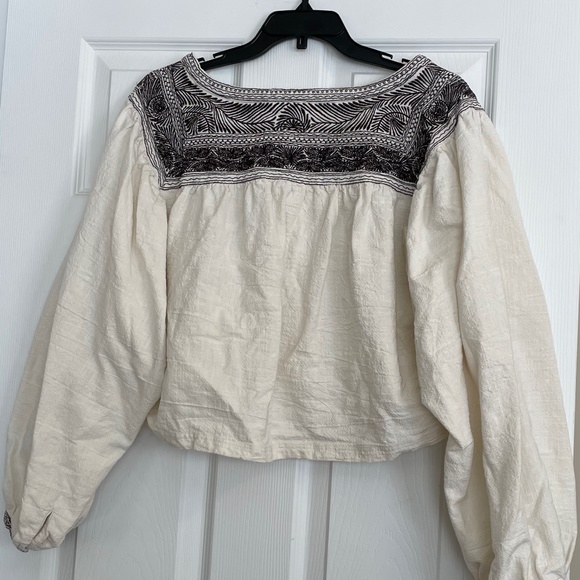 Free People Embroidered Top M - Picture 7 of 9